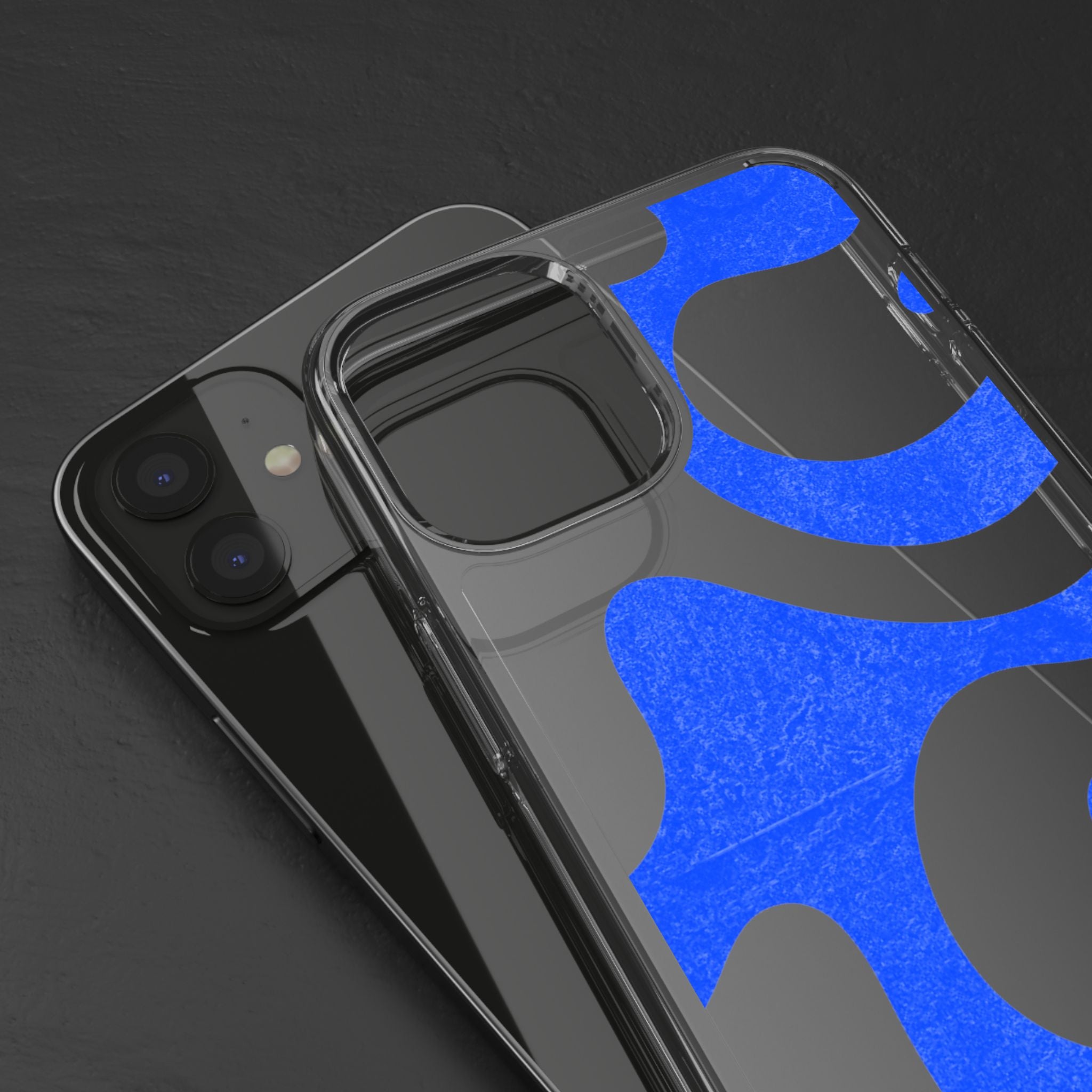 Copy of Abstract Blue Wave Clear Phone Case
