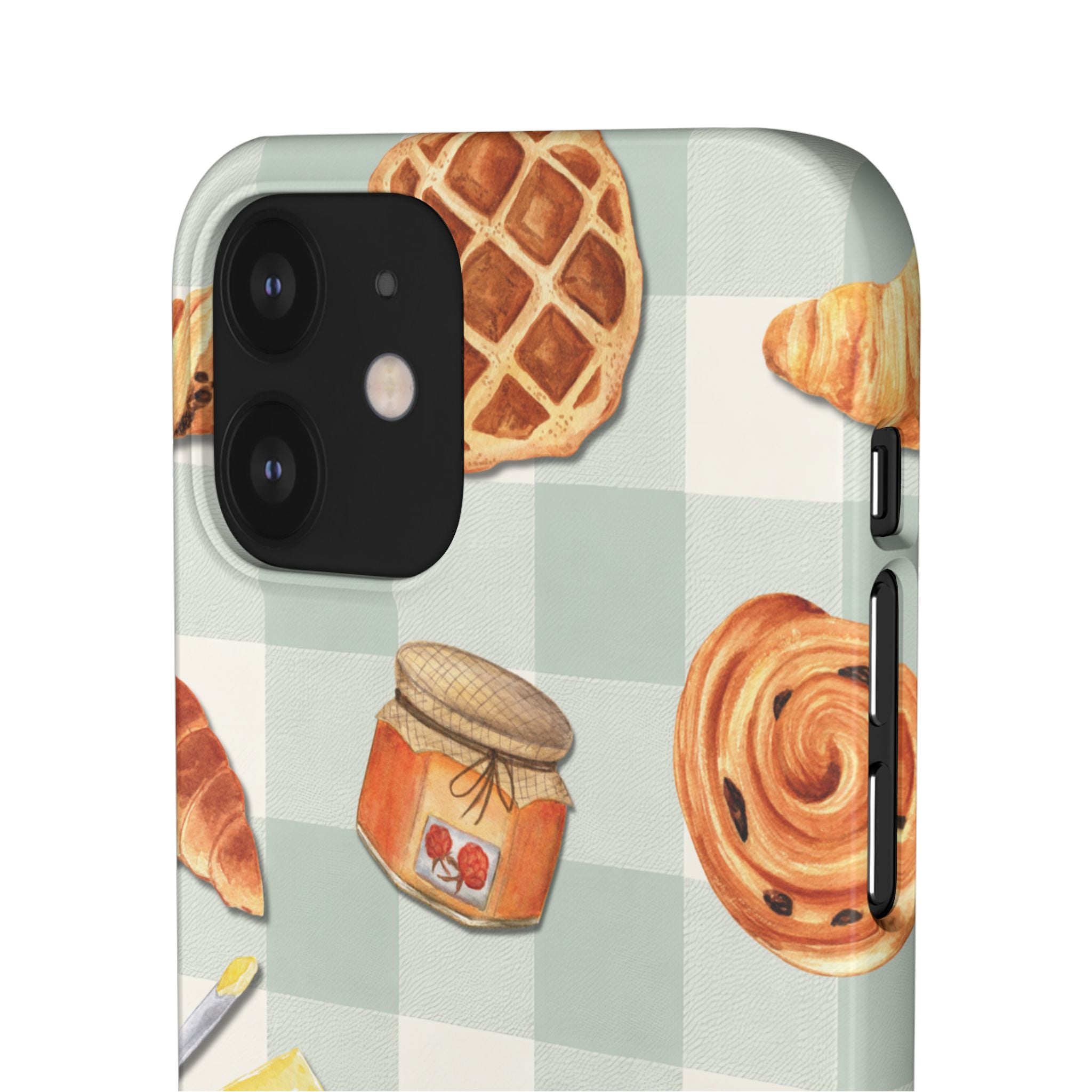 Bakery Breakfast Phone Case — Cute Pastry Pattern Snap Case