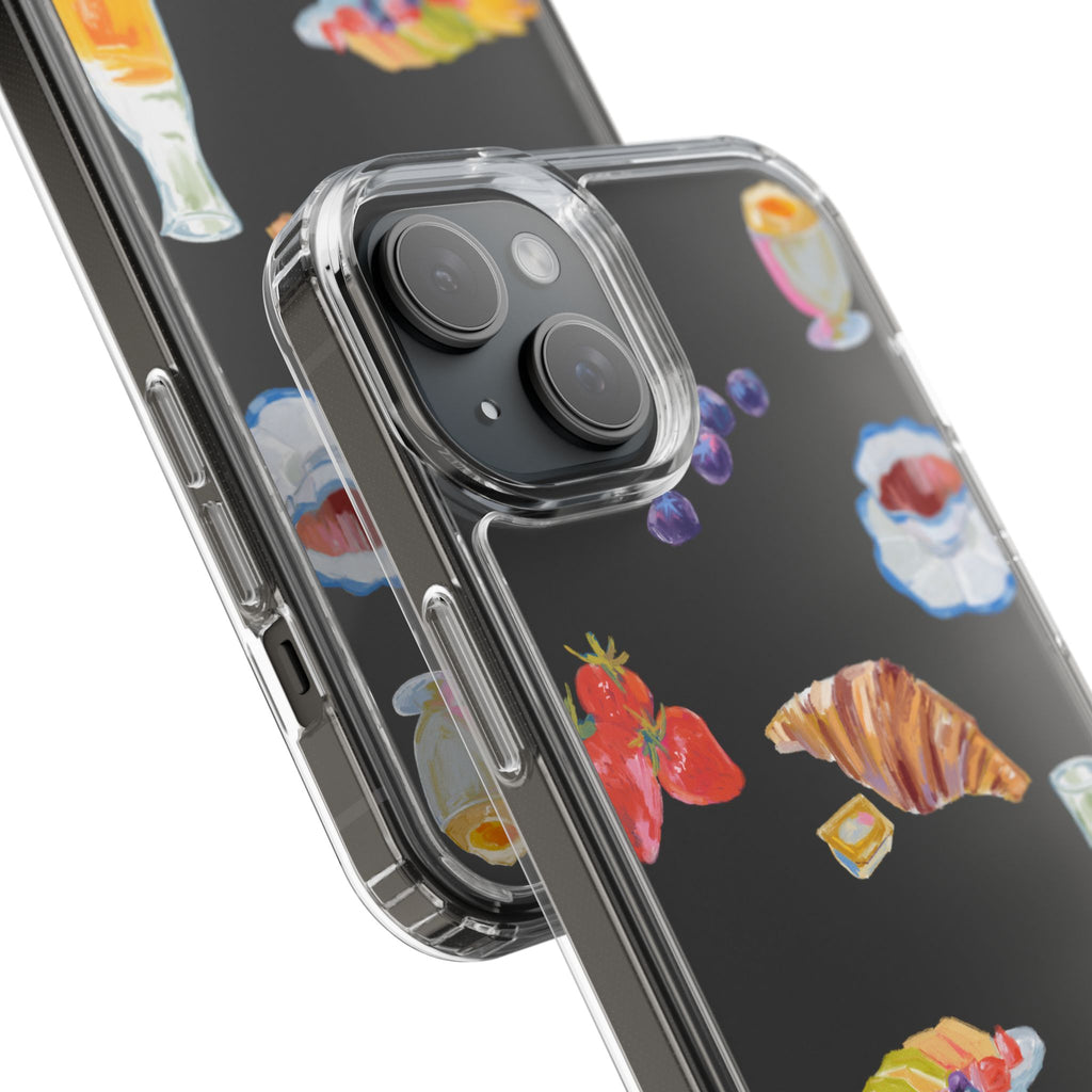 Clear Phone Case — Breakfast Pastries & Brunch Icons Clear Case