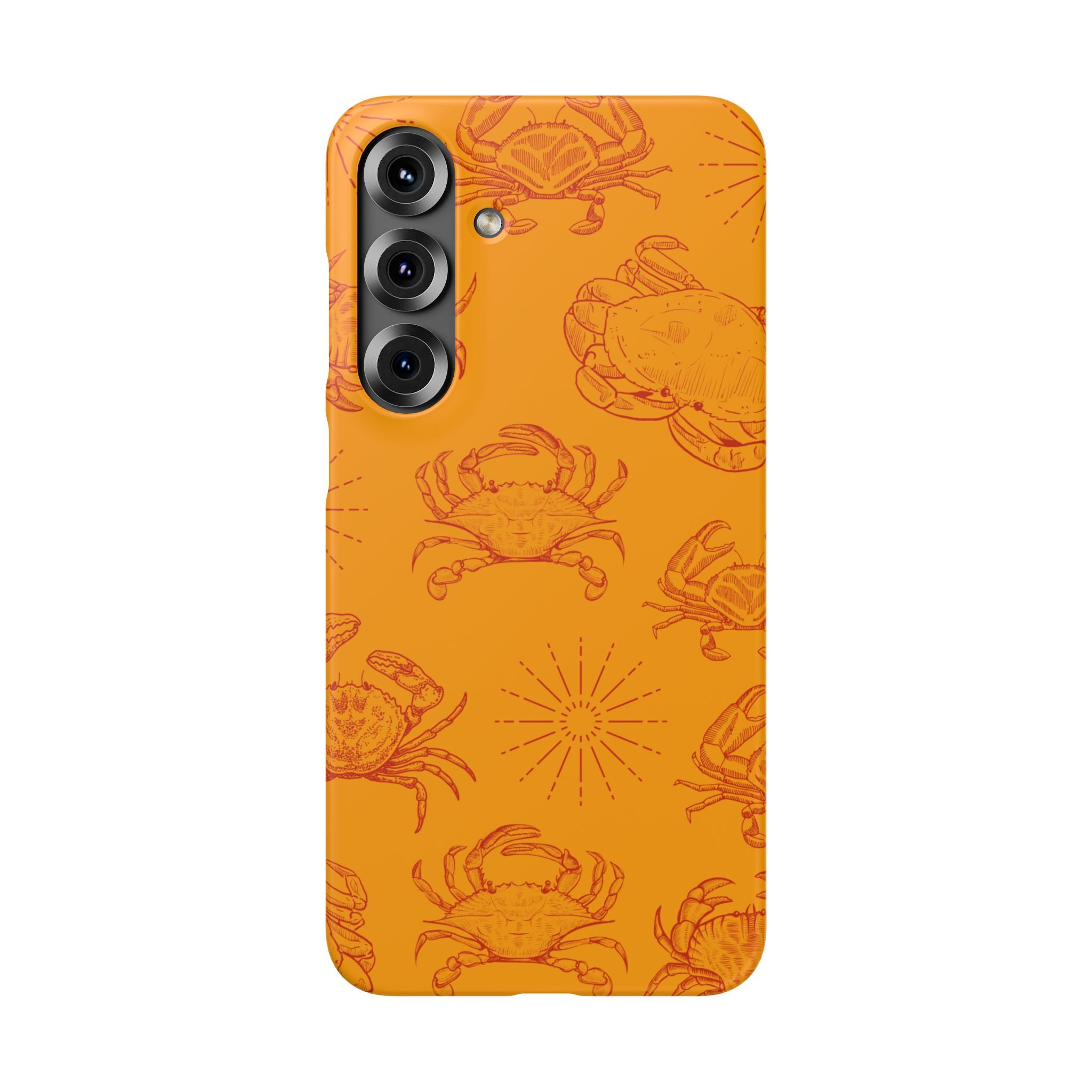 Crab Pattern Snap Case – Orange Coastal Phone Cover