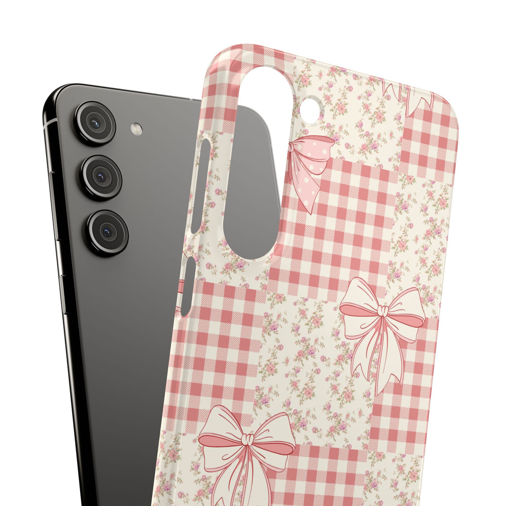 Pink Bow Patchwork Case