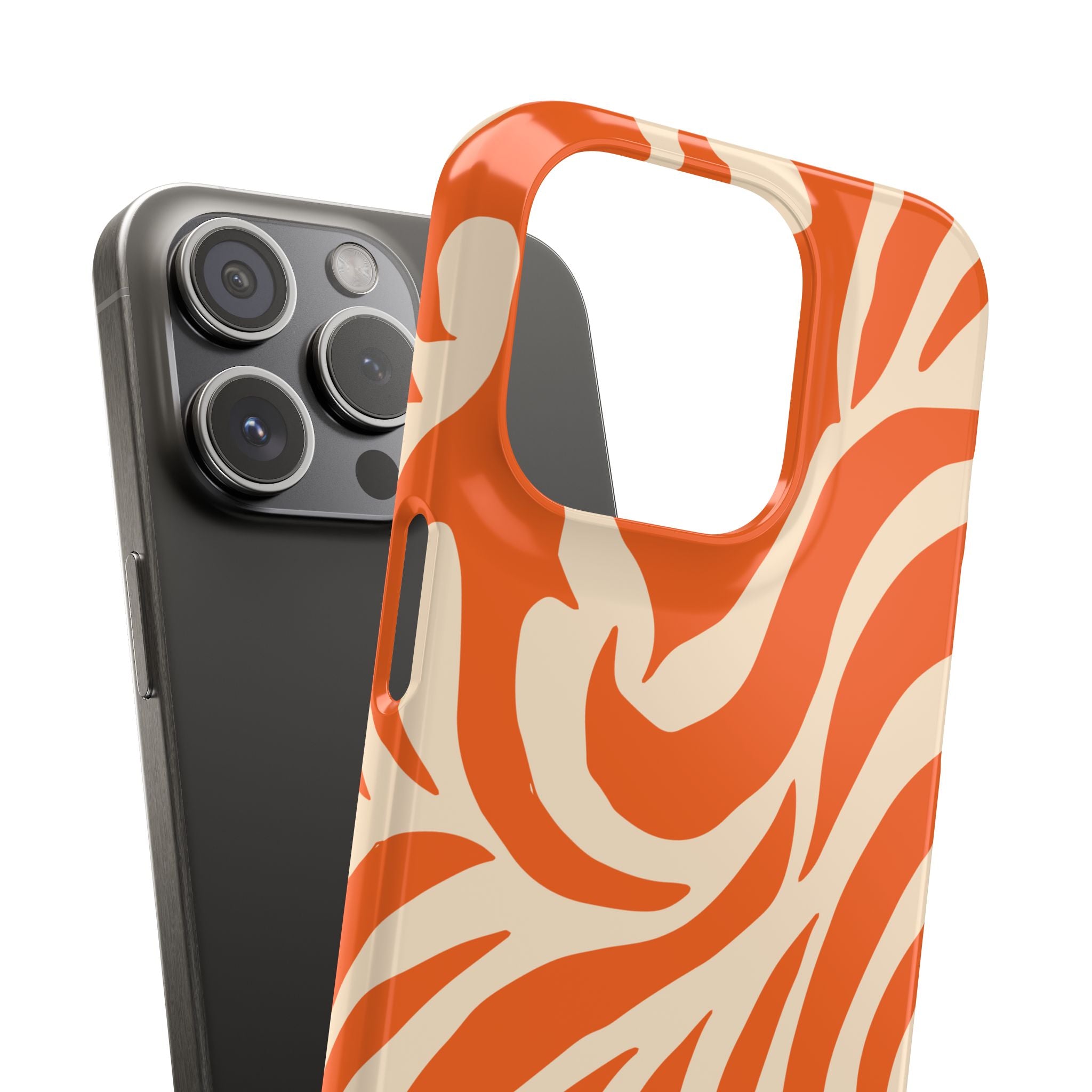 Orange Swirl Phone Case — Retro Abstract iPhone Snap Case