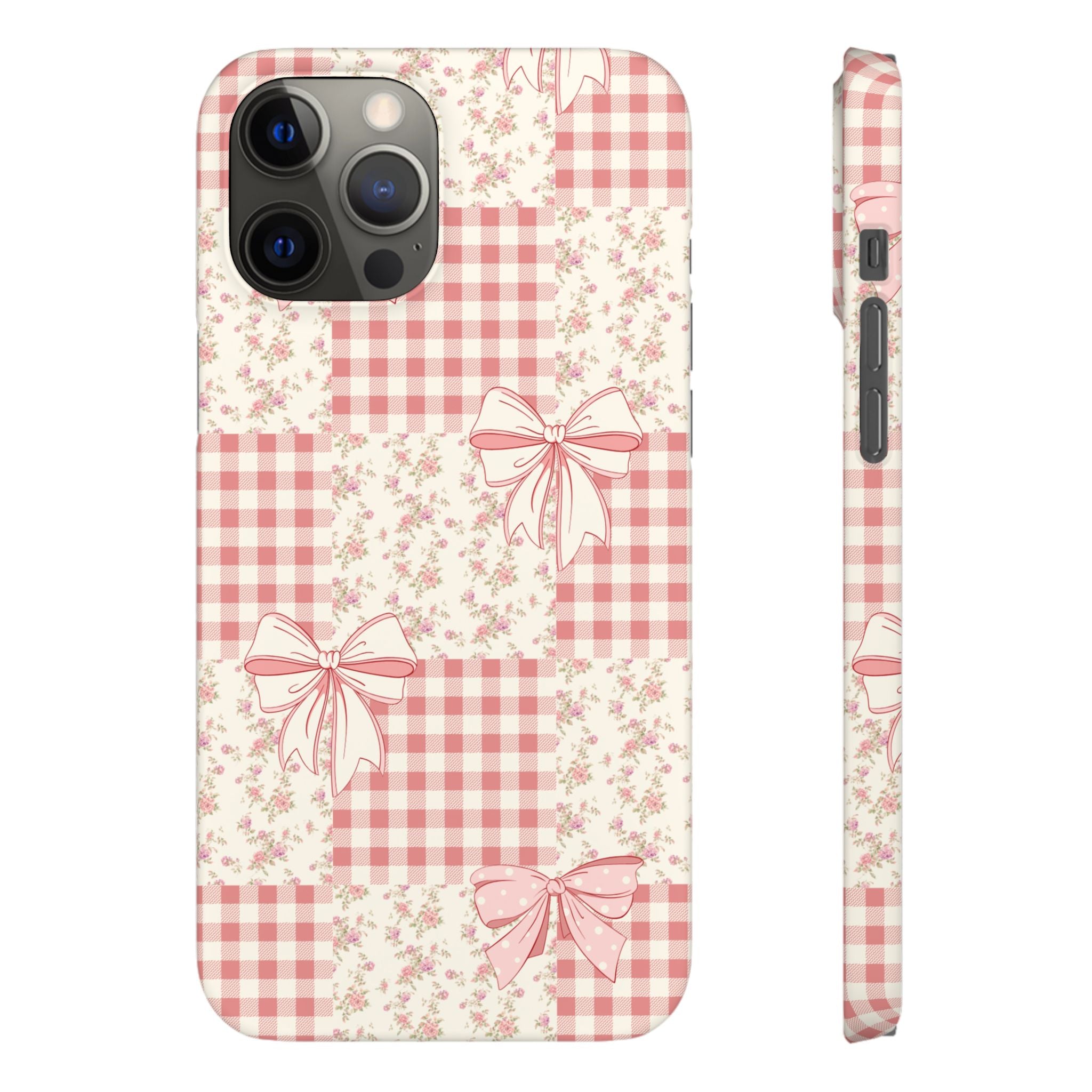 Pink Bow Patchwork Case