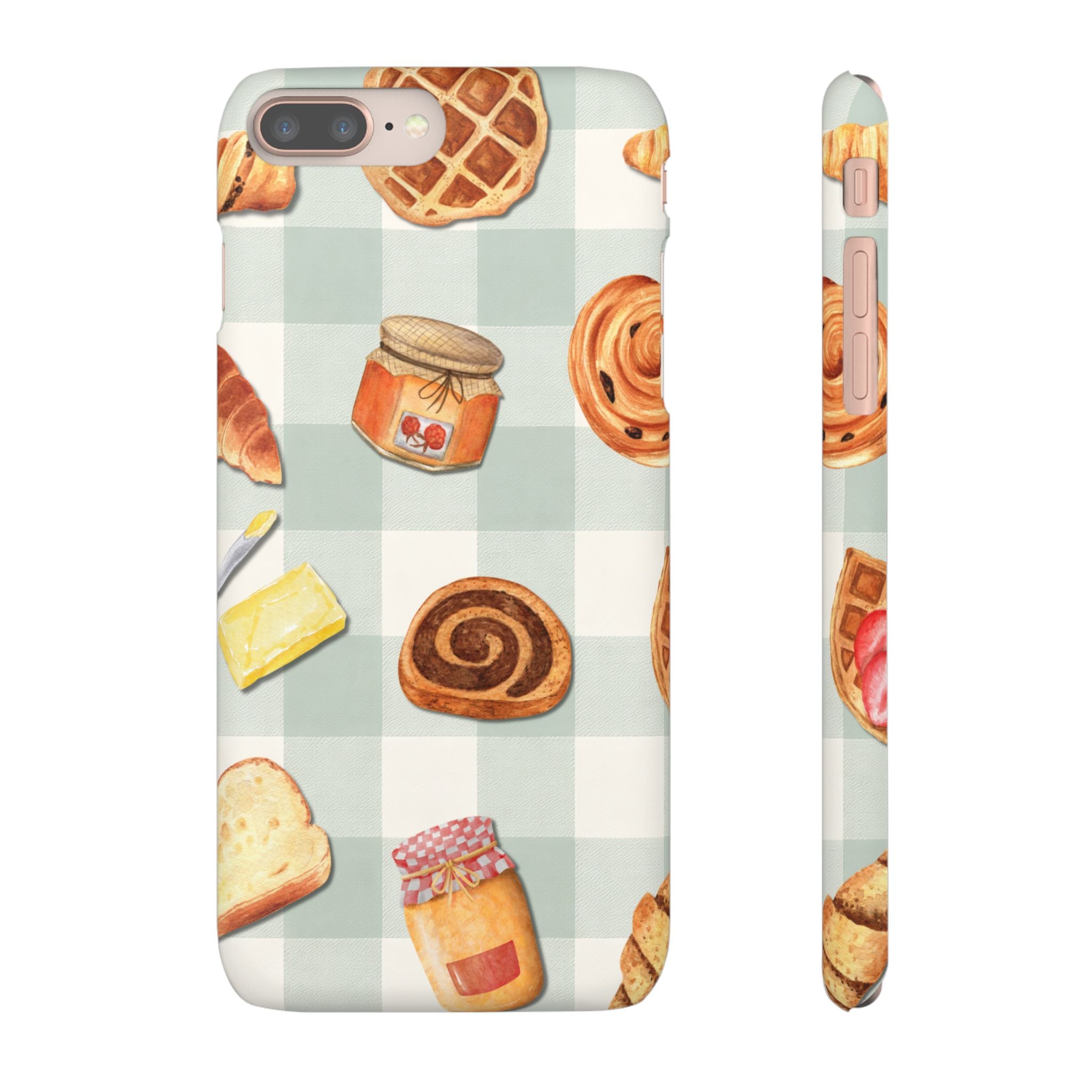 Bakery Breakfast Phone Case — Cute Pastry Pattern Snap Case