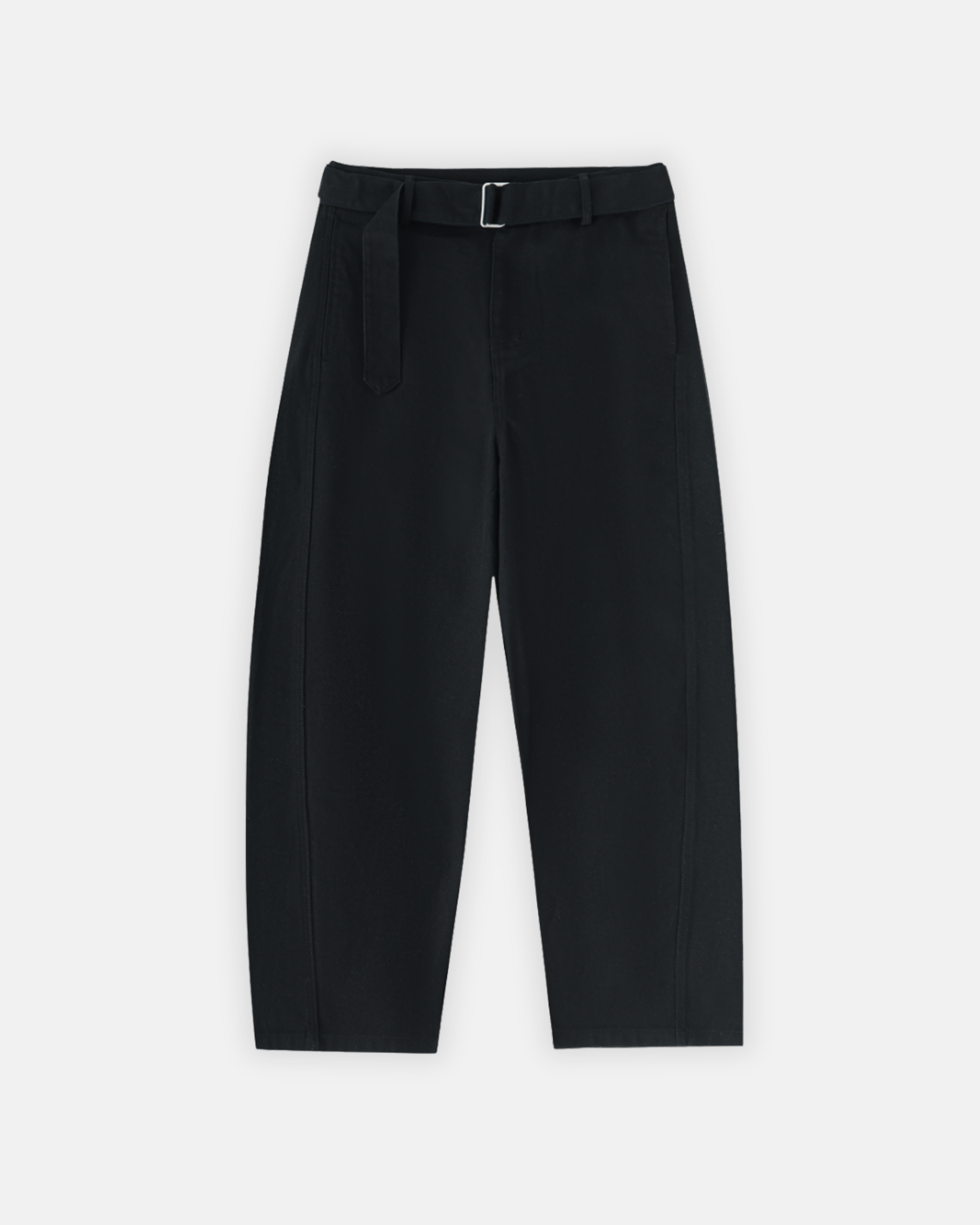 Belted Barrel-leg Chino Pants