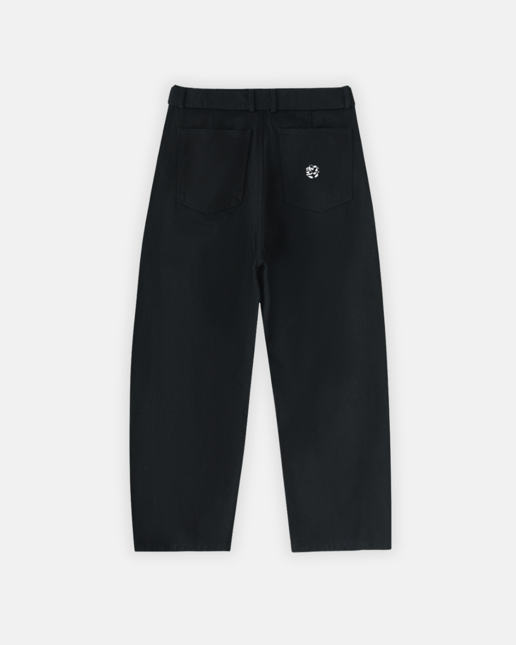 Belted Barrel-leg Chino Pants