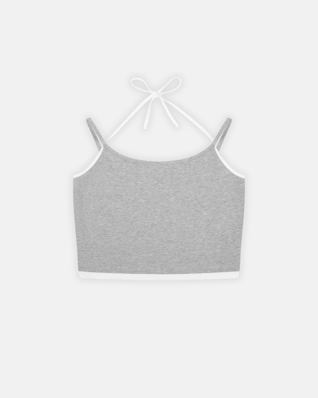 Contrast Binding Halter Tank Top