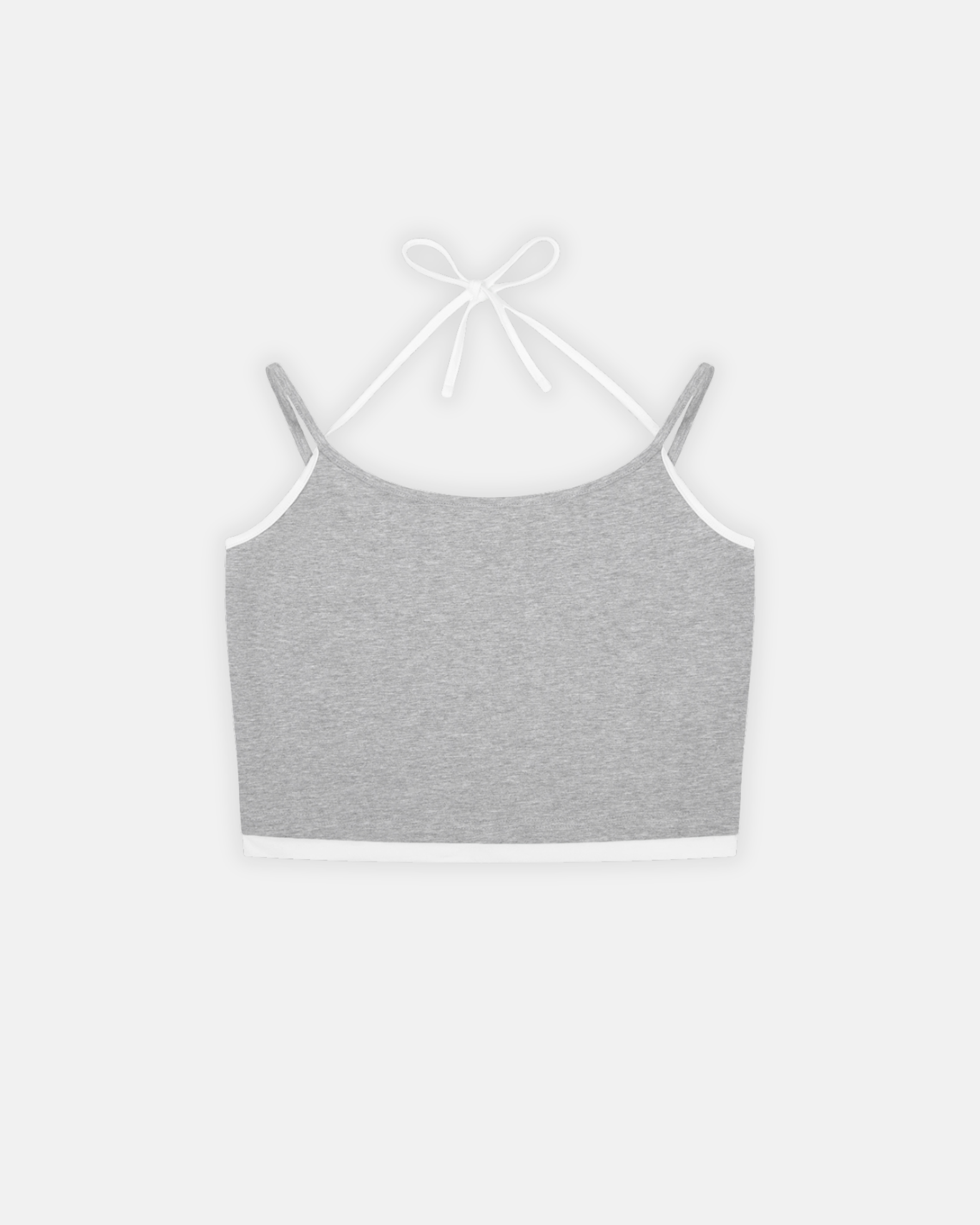 Contrast Binding Halter Tank Top