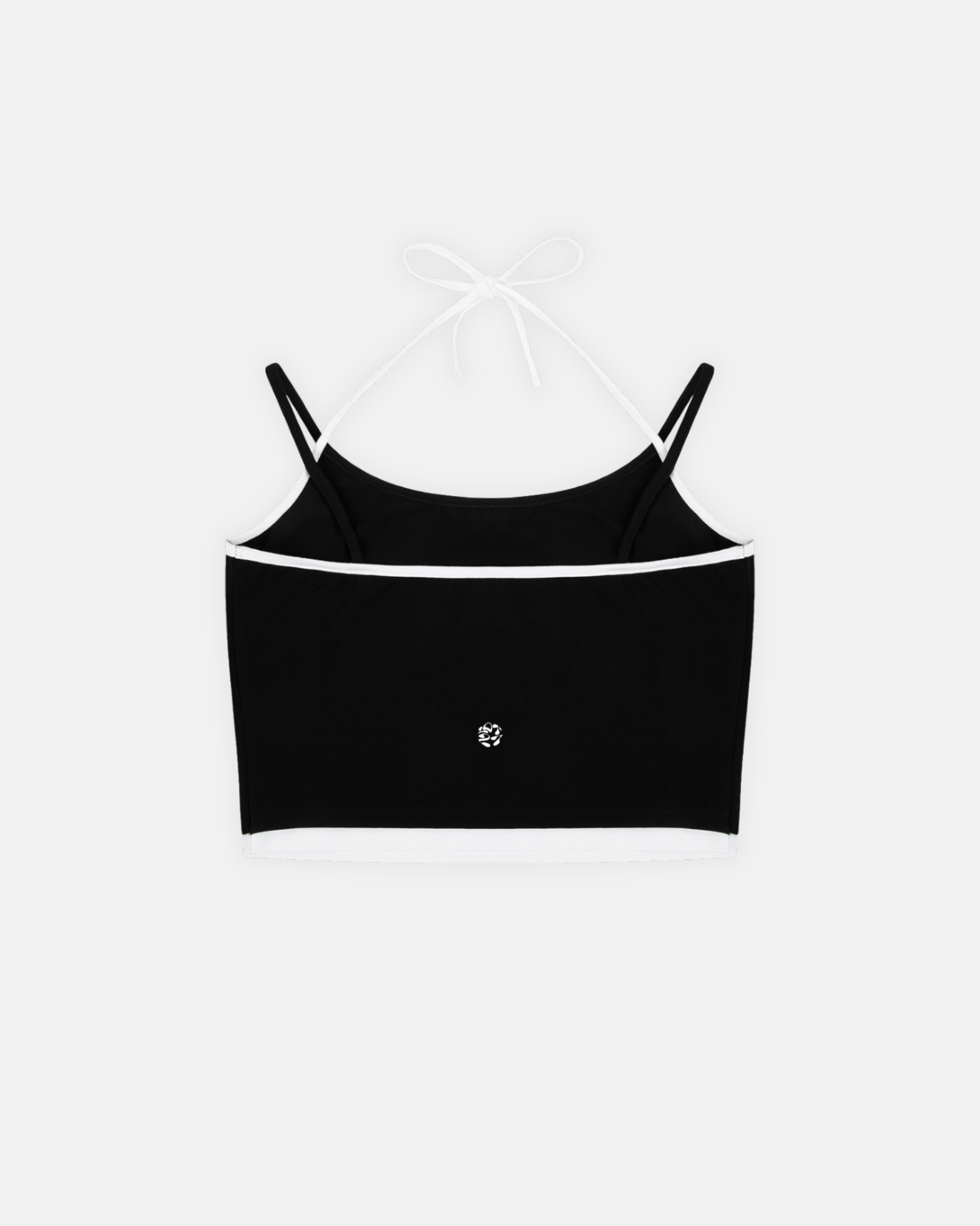Contrast Binding Halter Tank Top