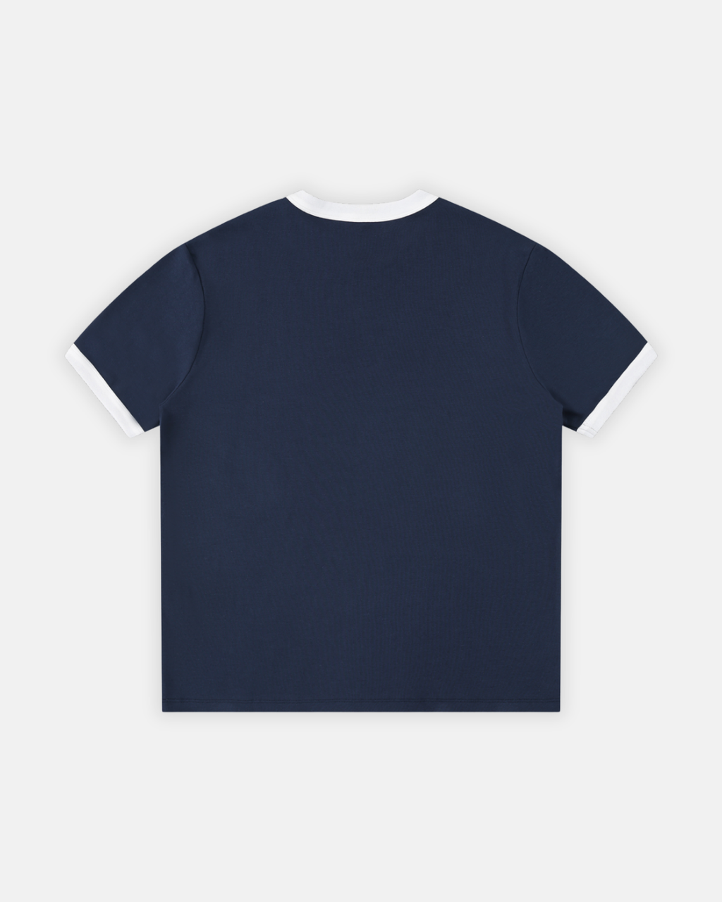 Contrast Edge Ribbed Crewneck T-Shirt