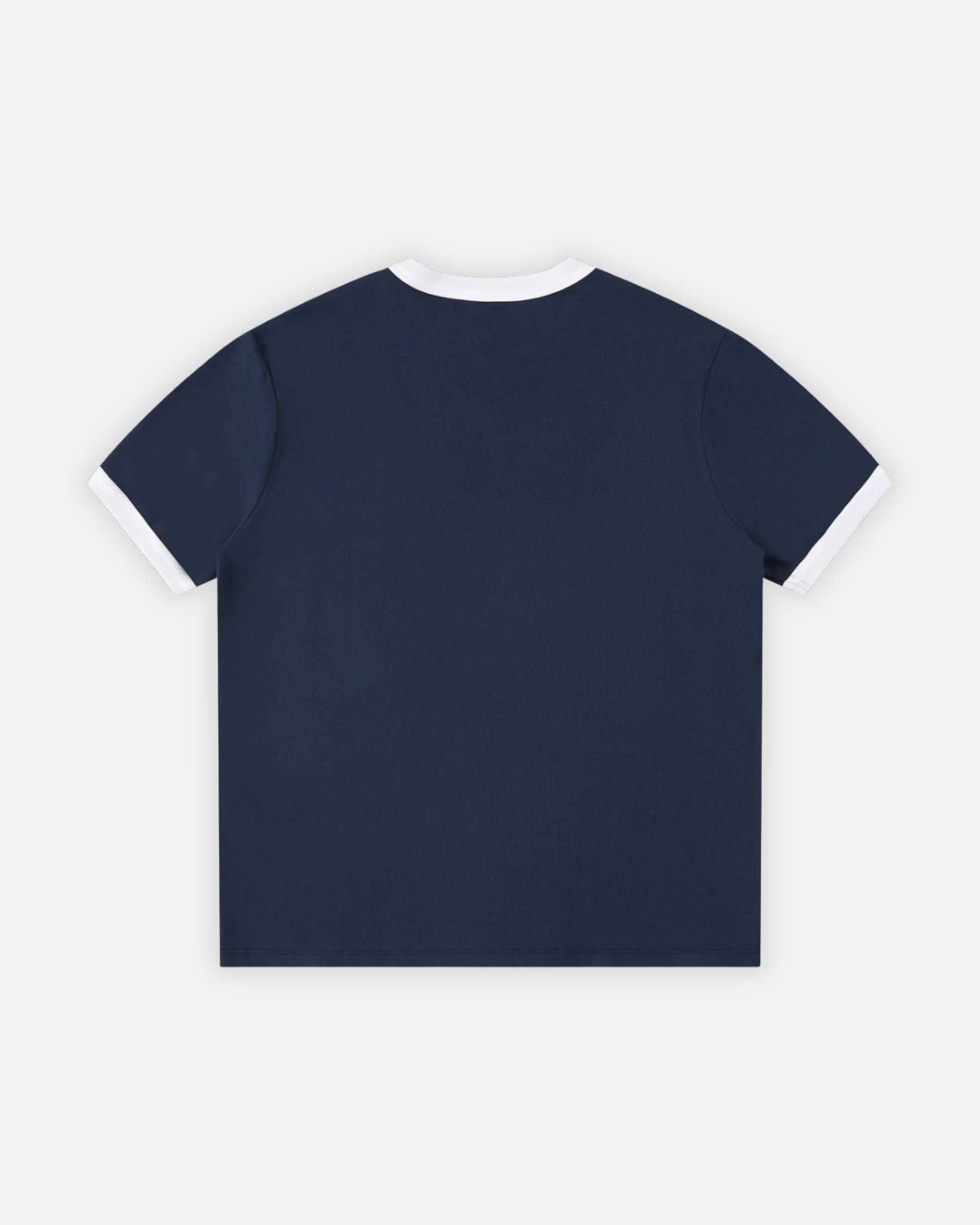 Contrast Edge Ribbed Crewneck T-Shirt