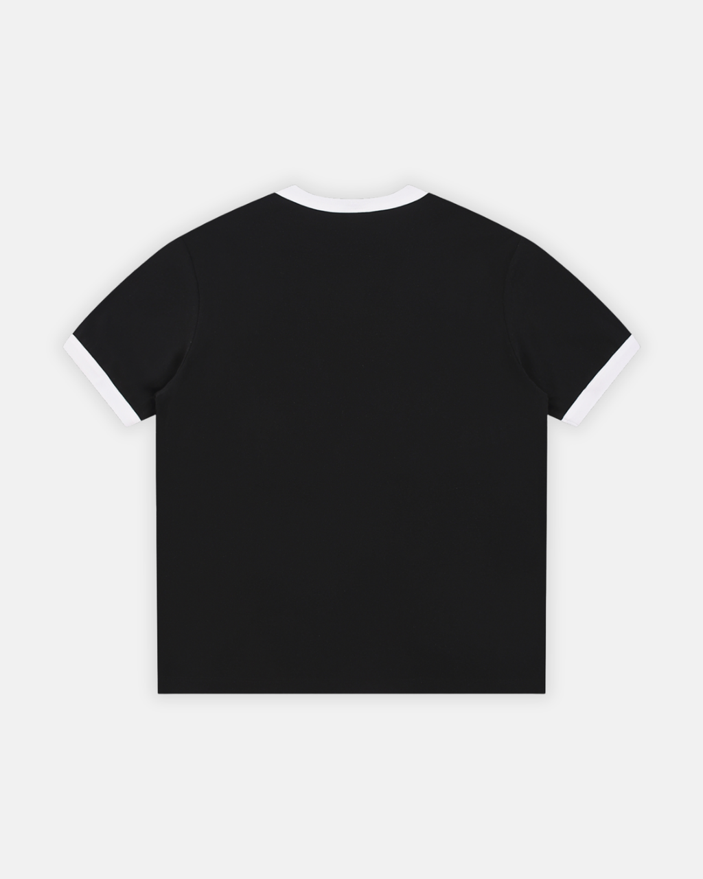 Contrast Edge Ribbed Crewneck T-Shirt