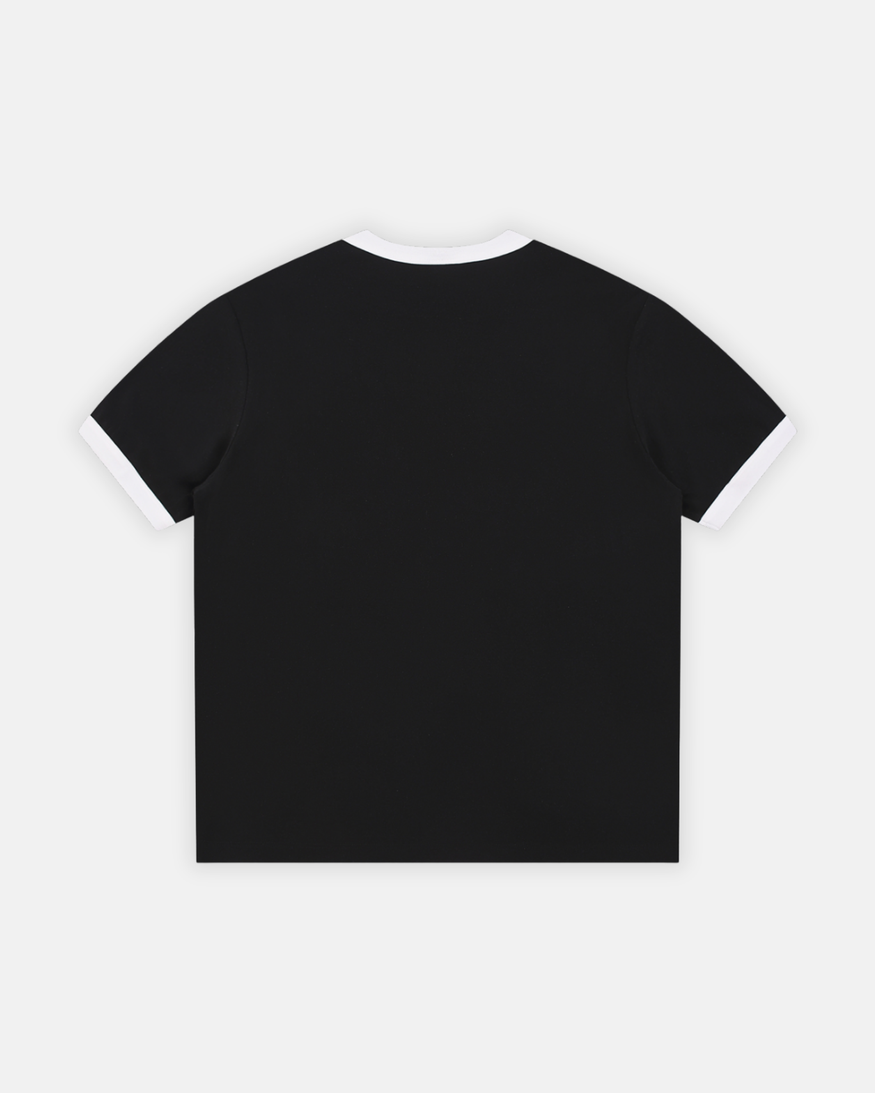 Contrast Edge Ribbed Crewneck T-Shirt