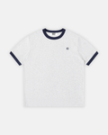 Contrast Edge Ribbed Crewneck T-Shirt