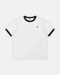 Contrast Edge Ribbed Crewneck T-Shirt