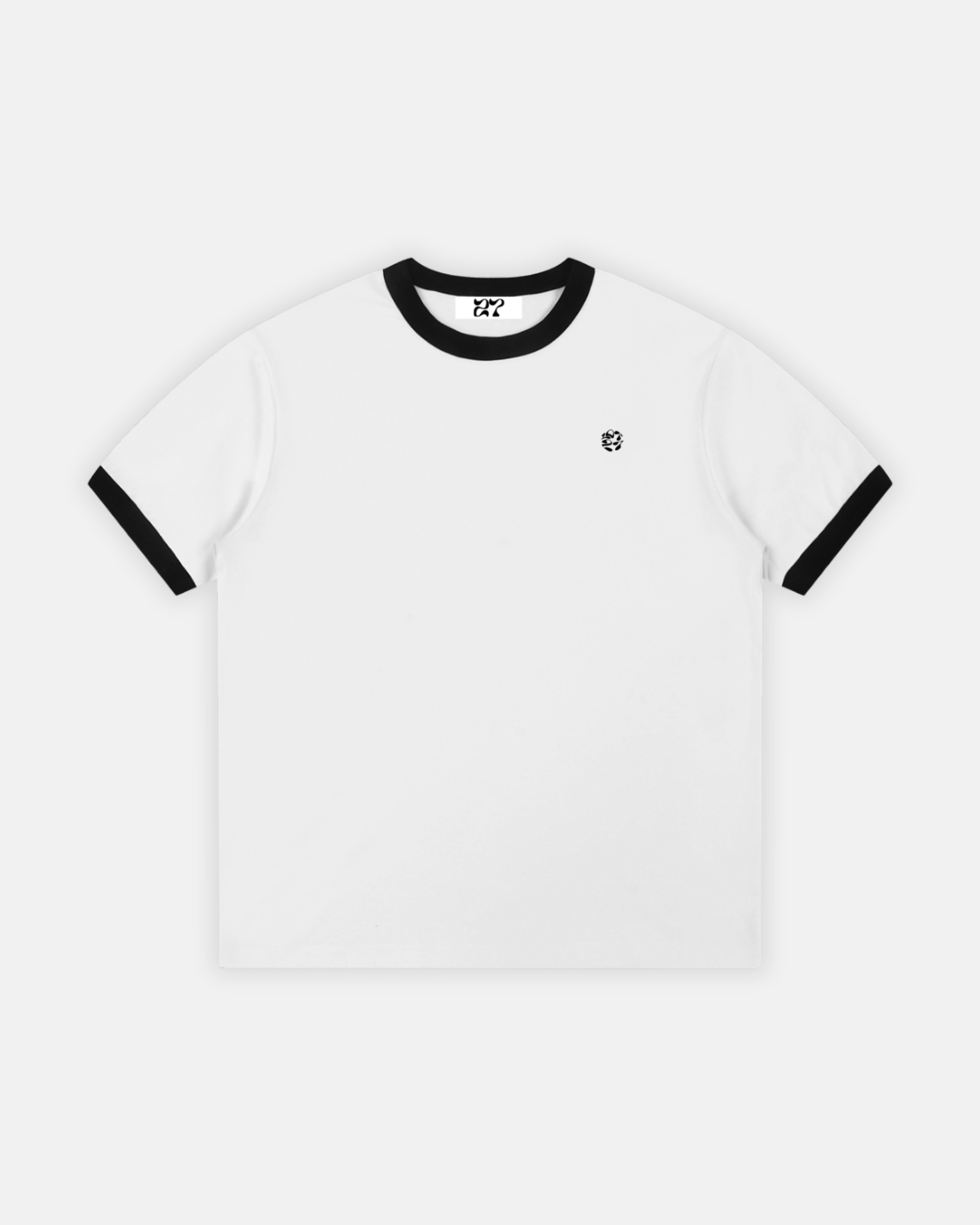 Contrast Edge Ribbed Crewneck T-Shirt