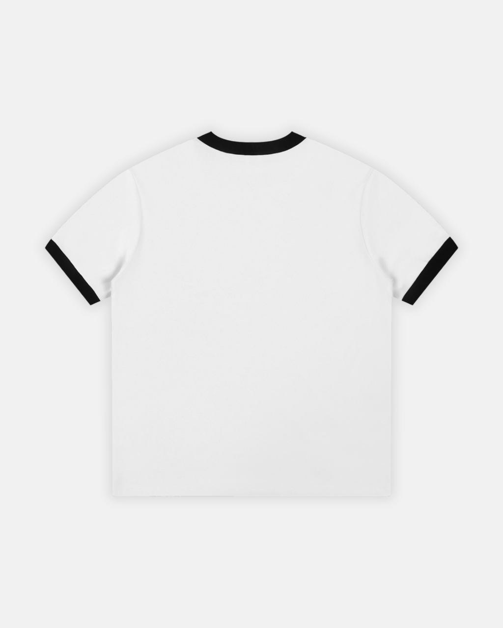 Contrast Edge Ribbed Crewneck T-Shirt