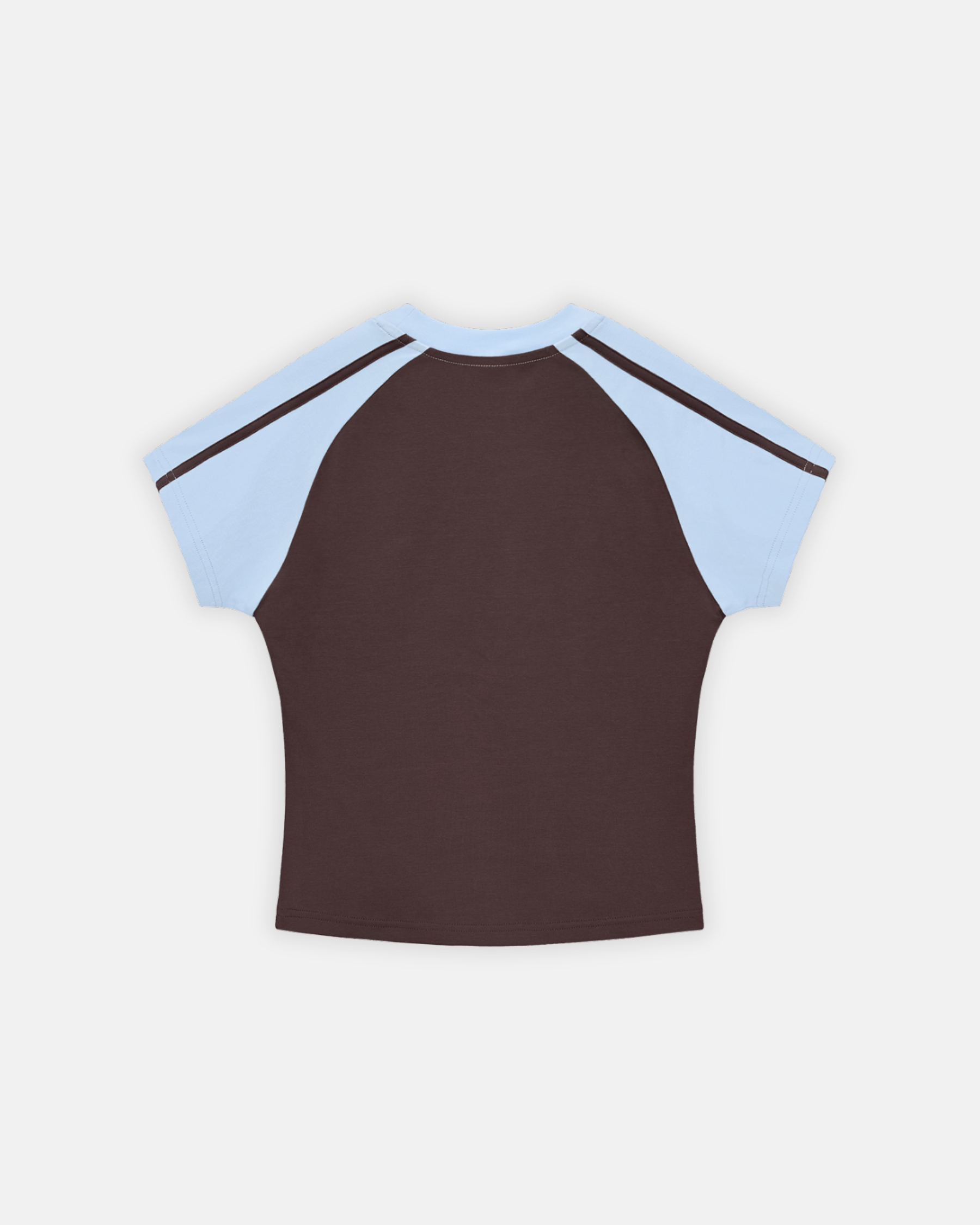 Contrast Stripes Bodycon Raglan  Sleeve T-Shirt