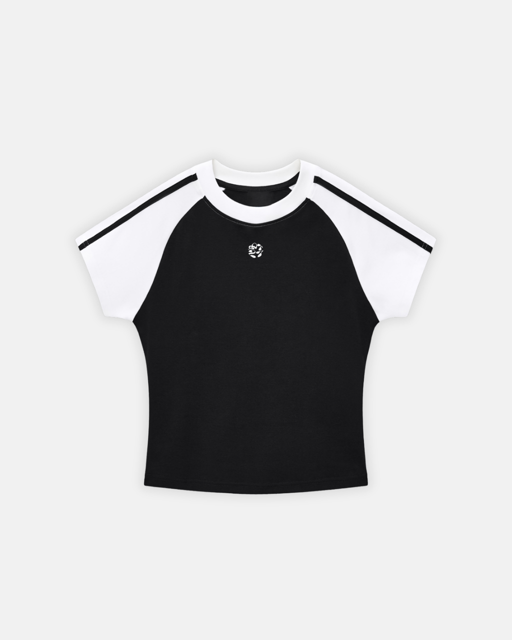 Contrast Stripes Bodycon Raglan  Sleeve T-Shirt