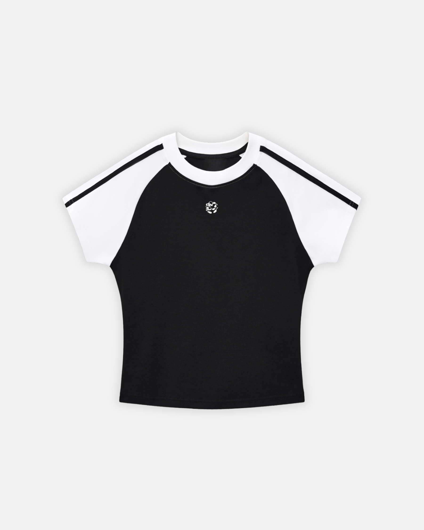 Contrast Stripes Bodycon Raglan  Sleeve T-Shirt