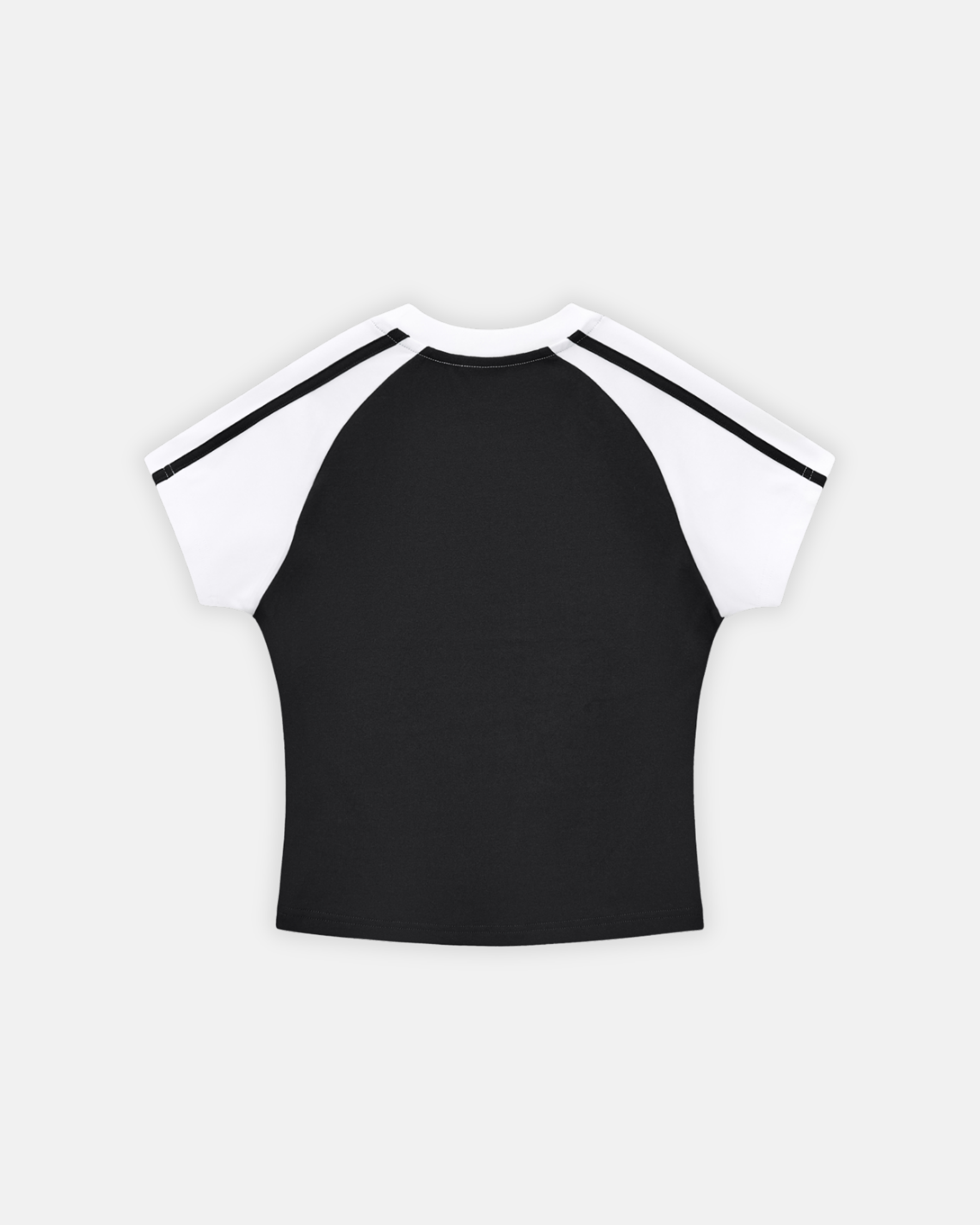 Contrast Stripes Bodycon Raglan  Sleeve T-Shirt