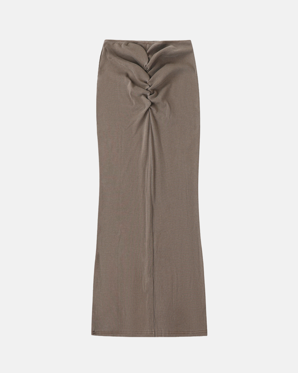 Dyed Washed Drawstring Maxi Skirt