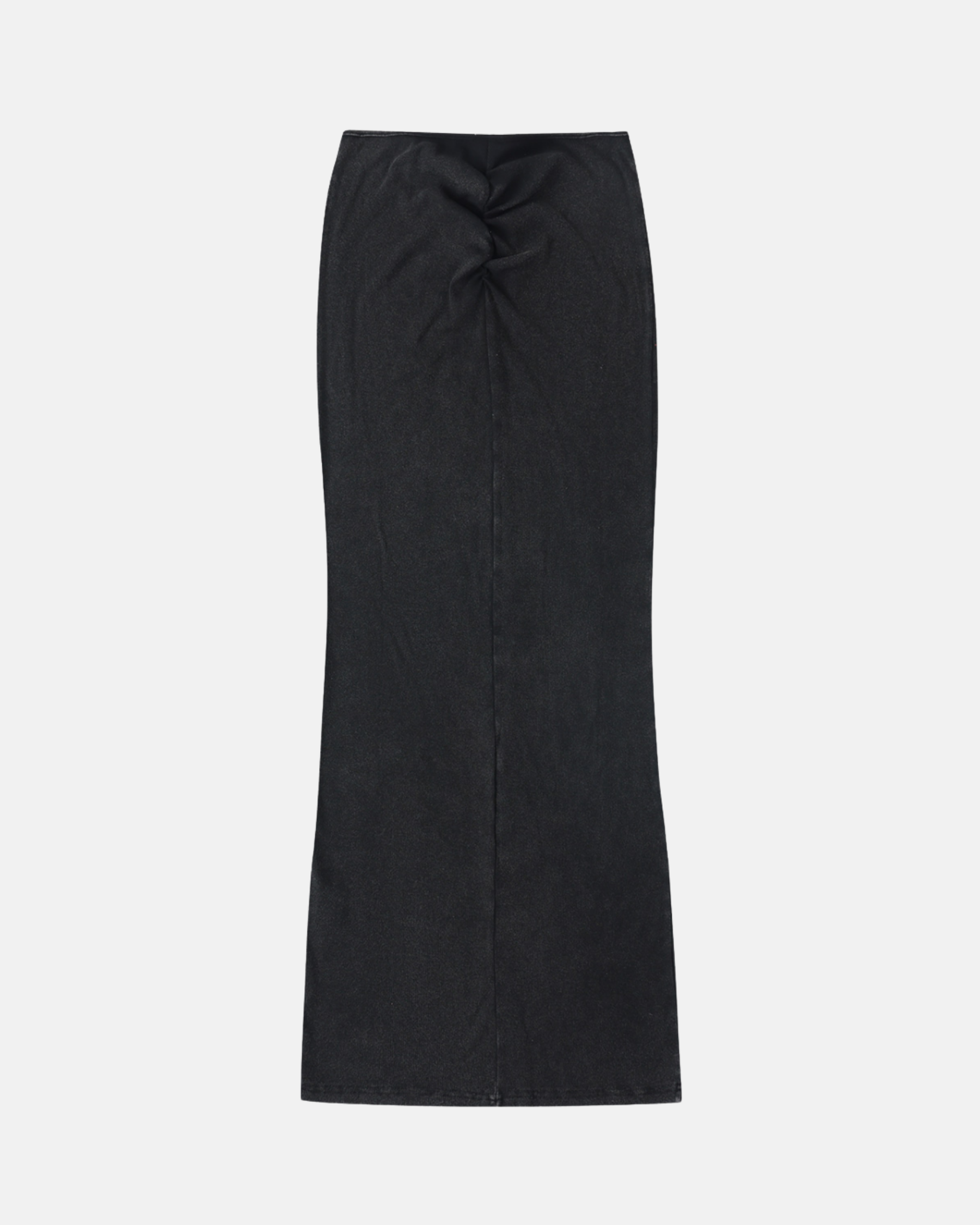 Dyed Washed Drawstring Maxi Skirt