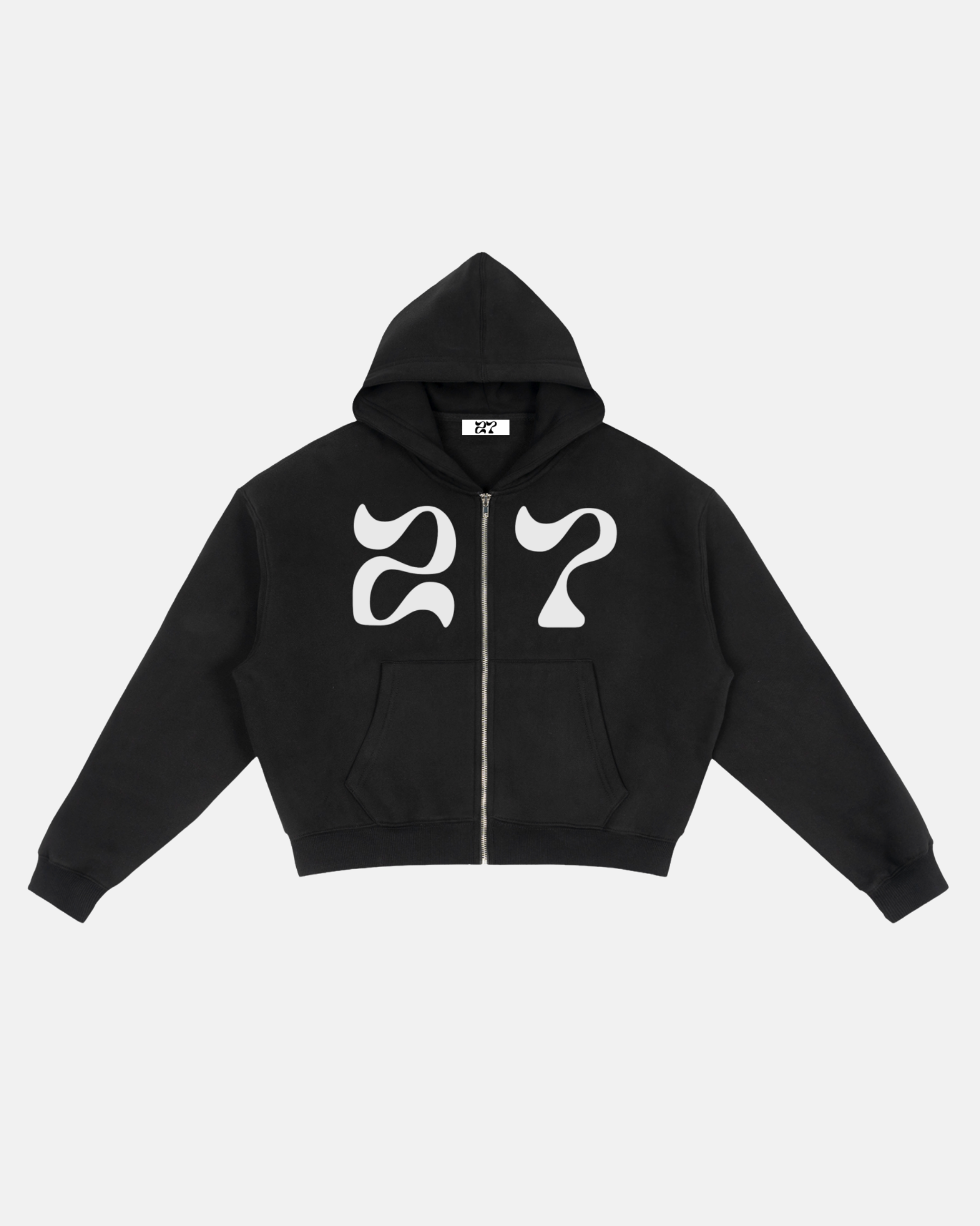 Fleece Zip-Up Boxy Hoodie