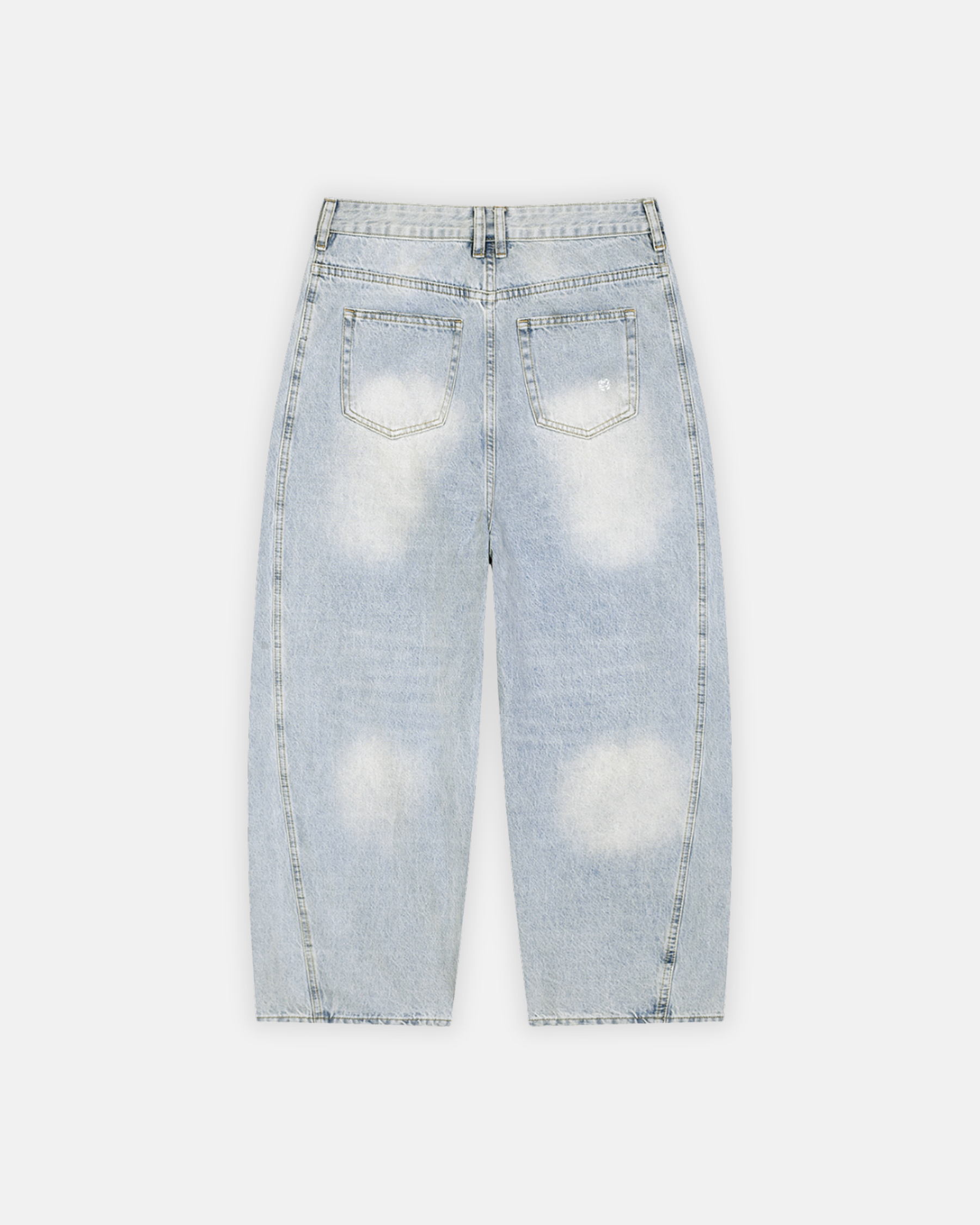 Men's Vintage Wash Sunfade Barrel Leg Jeans