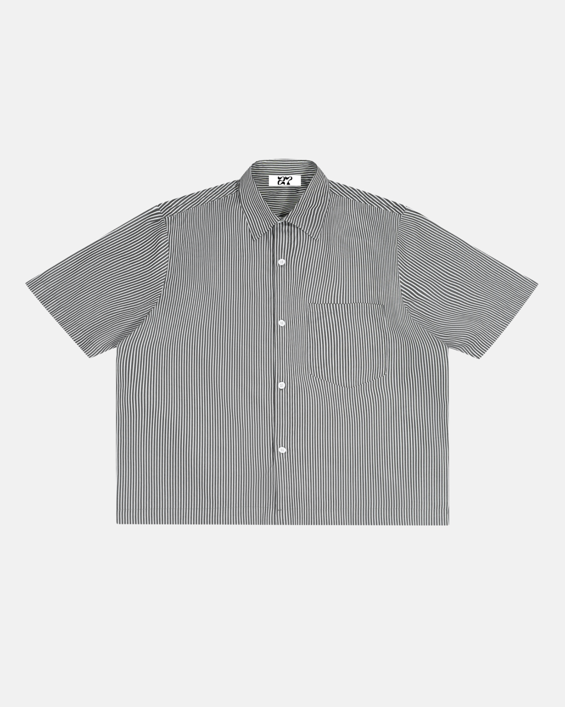 Oversized Vertical Stripe Boxy Shirt
