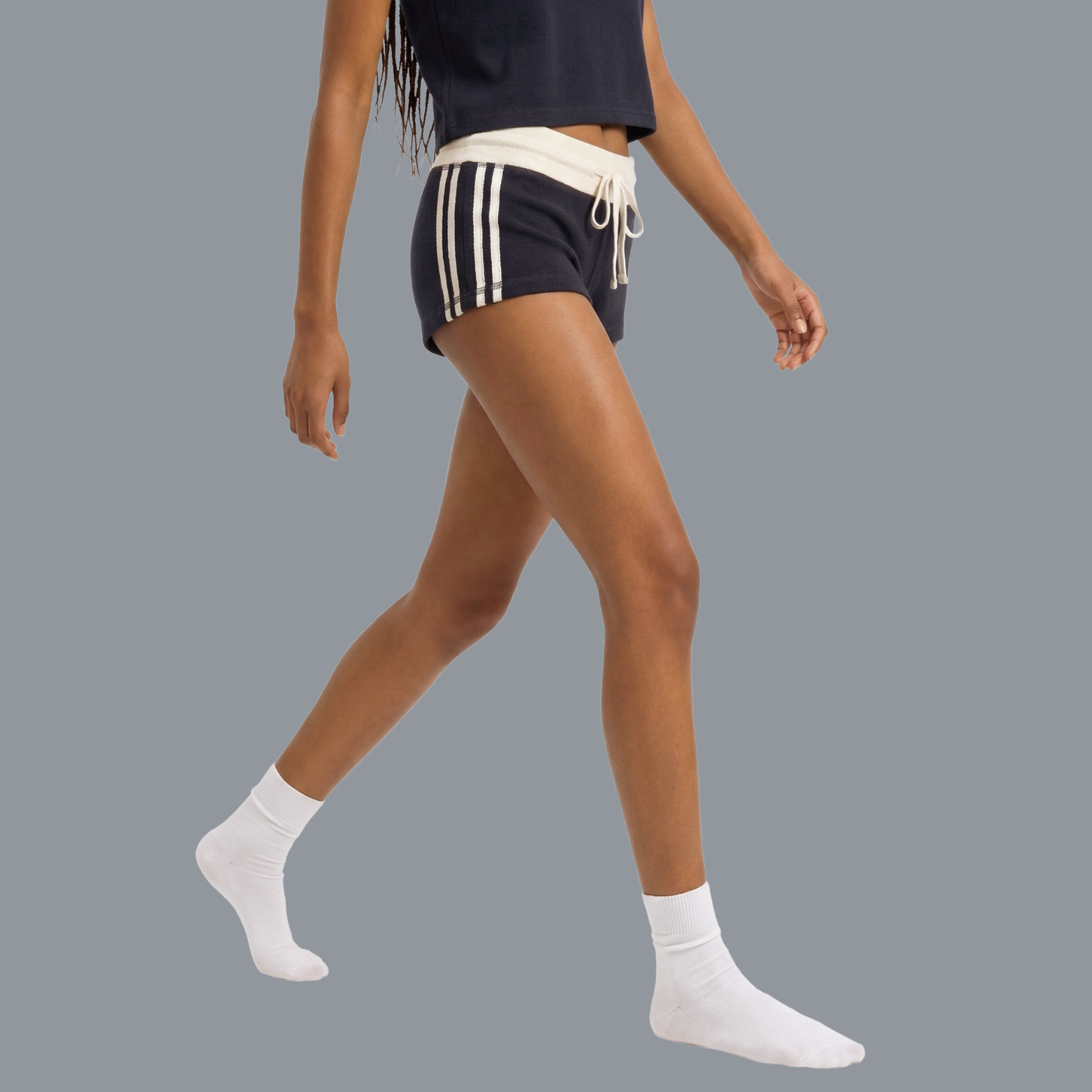 Women's Contrast Stripe Track Shorts