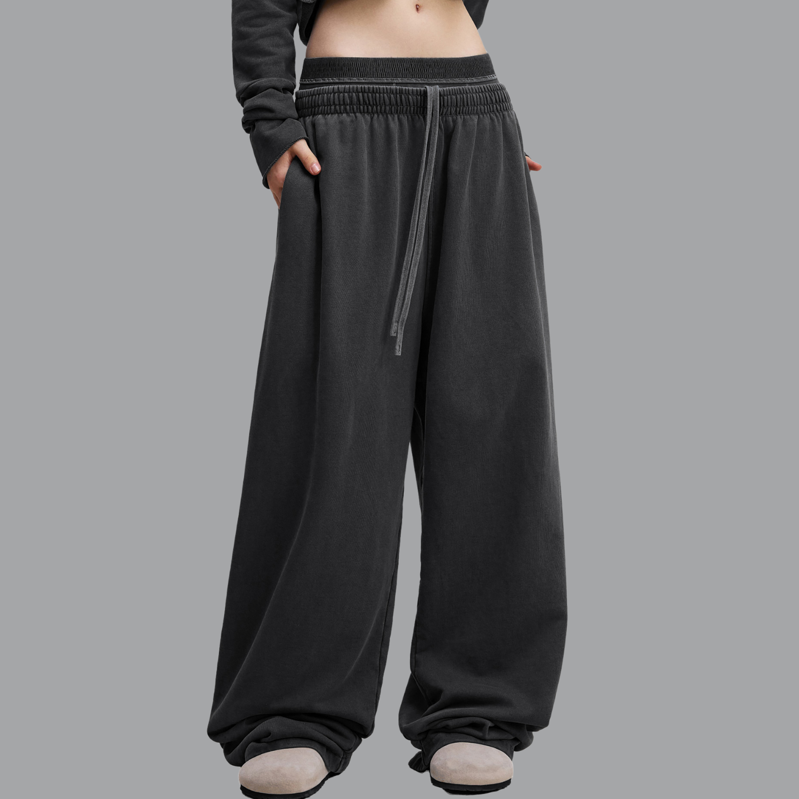 Vintage Washed Waist Pants