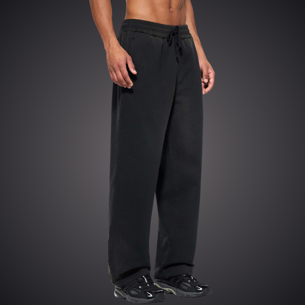 Sun Fade Raw Edge Straight-Leg Sweatpants