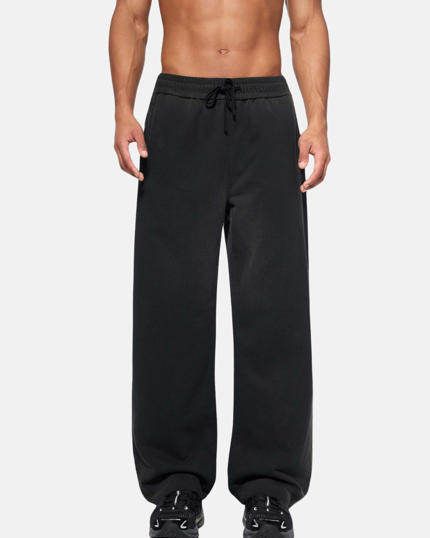 Sun Fade Raw Edge Straight-Leg Sweatpants