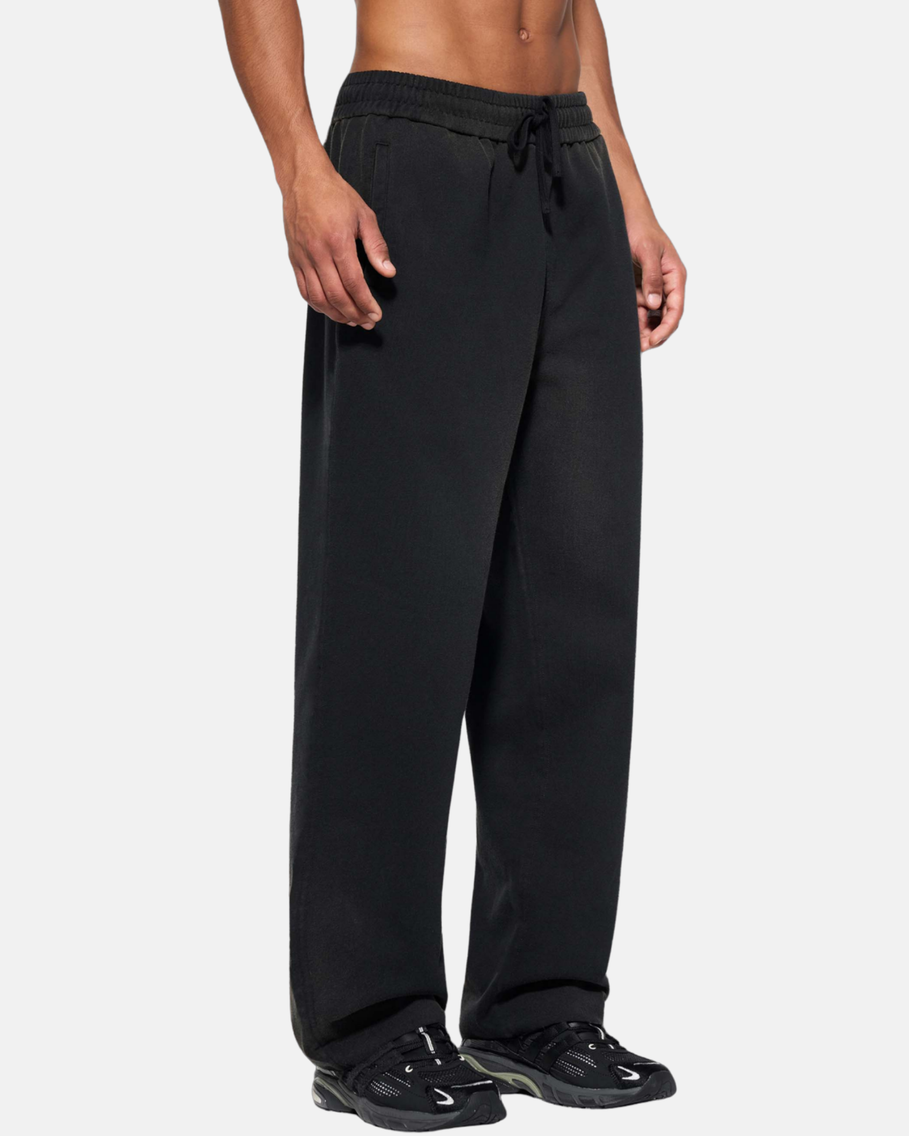 Sun Fade Raw Edge Straight-Leg Sweatpants
