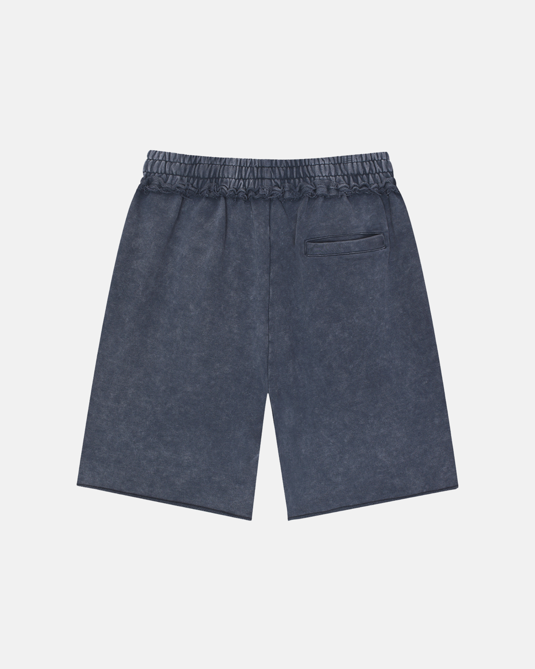 Unisex Mineral Wash Raw Edge Shorts
