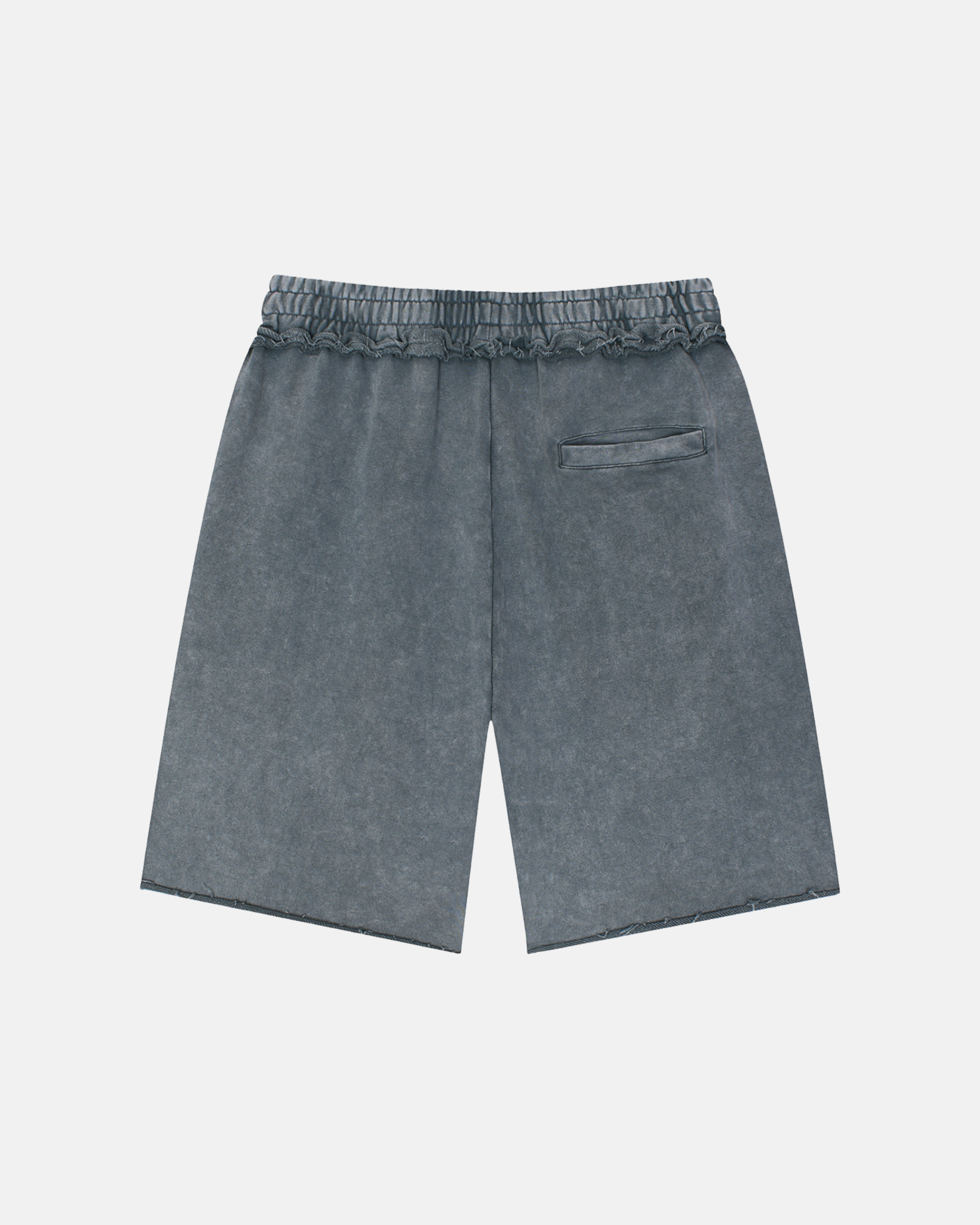 Unisex Mineral Wash Raw Edge Shorts