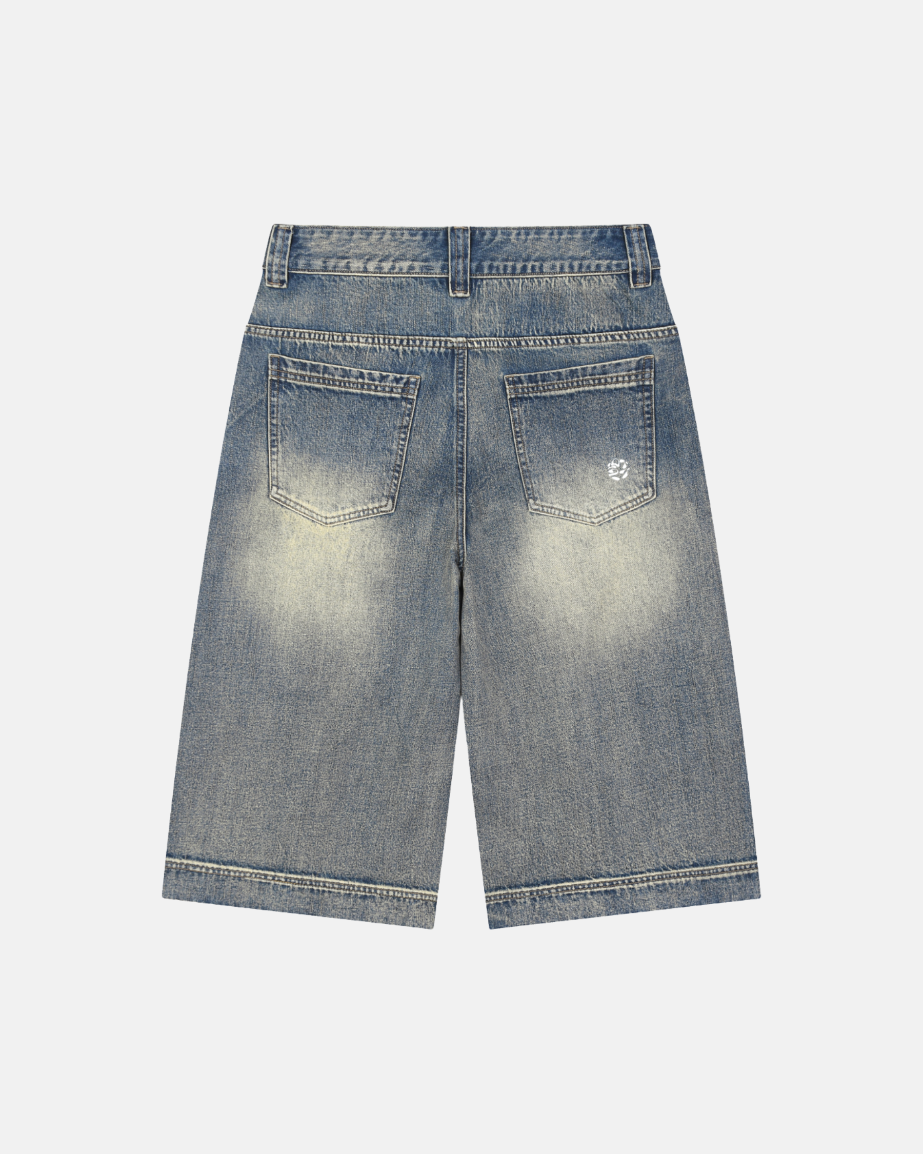 Vintage Wash Baggy Denim Shorts
