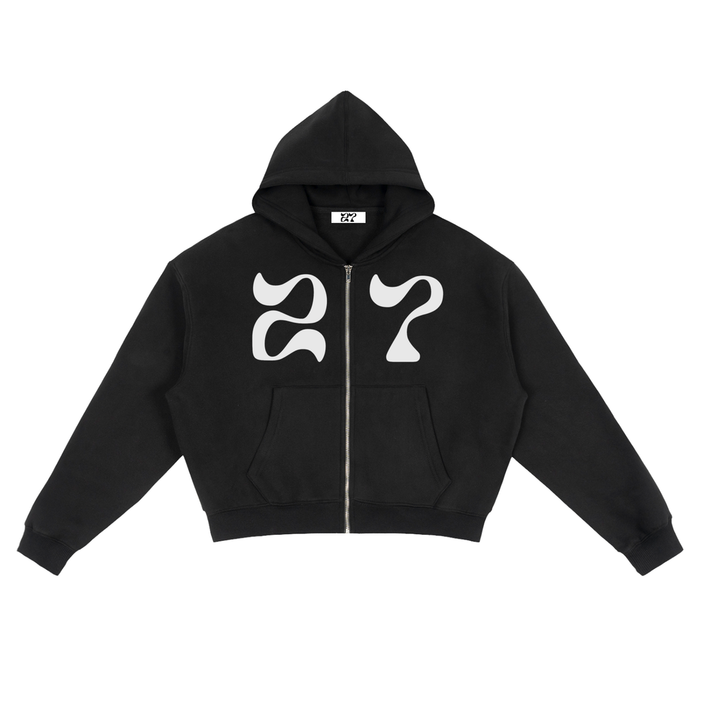 Fleece Zip-Up Boxy Hoodie