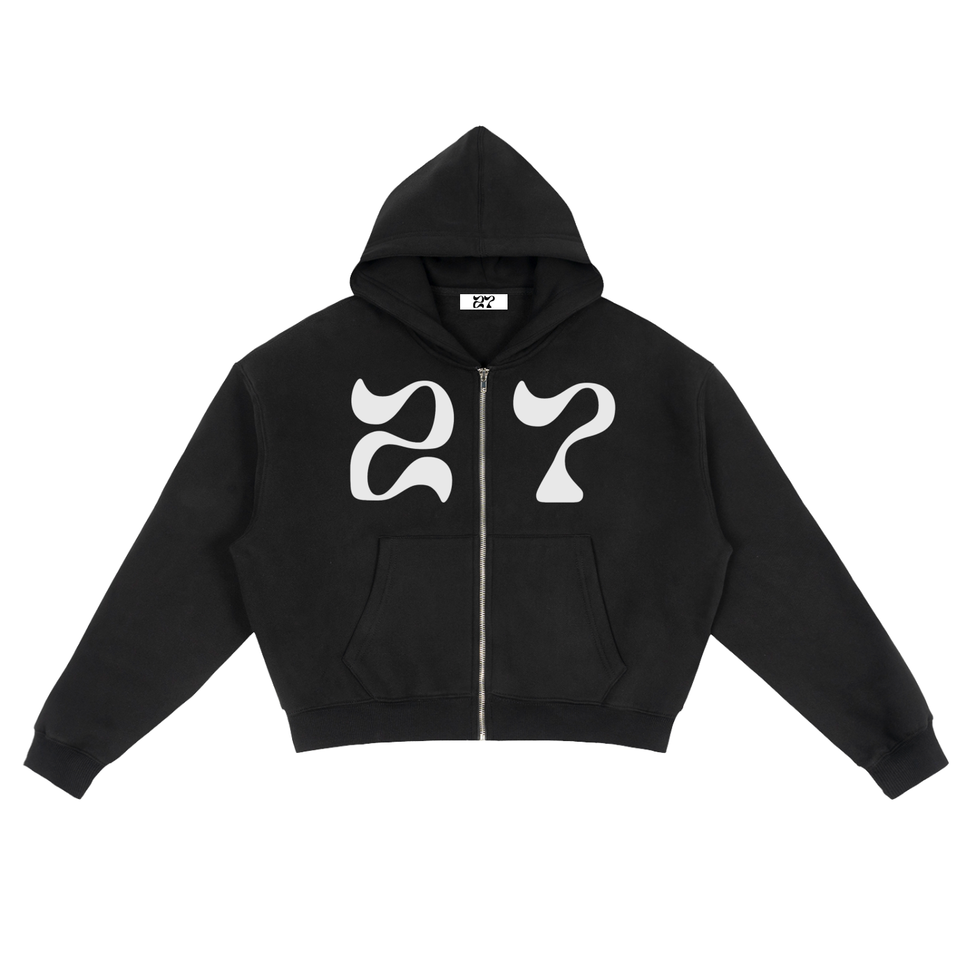 Fleece Zip-Up Boxy Hoodie
