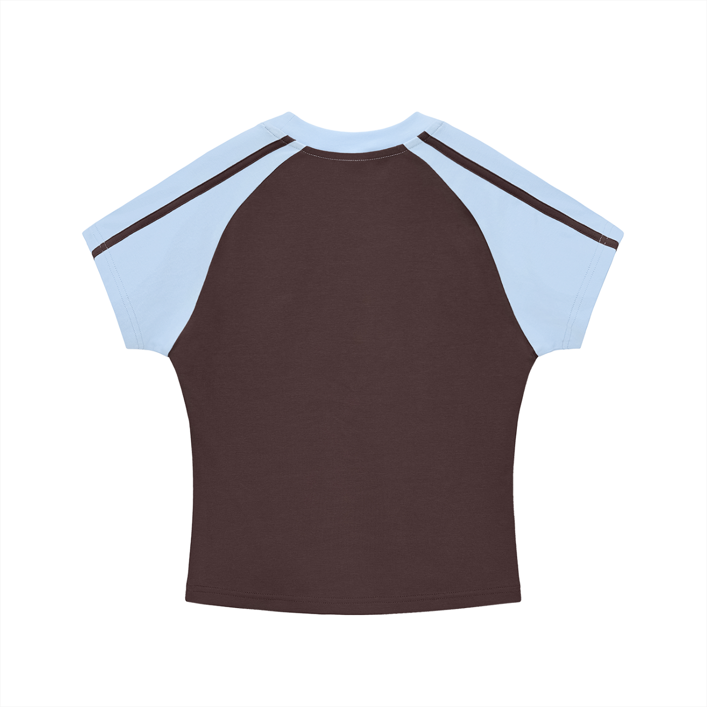 Contrast Stripes Bodycon Raglan  Sleeve T-Shirt