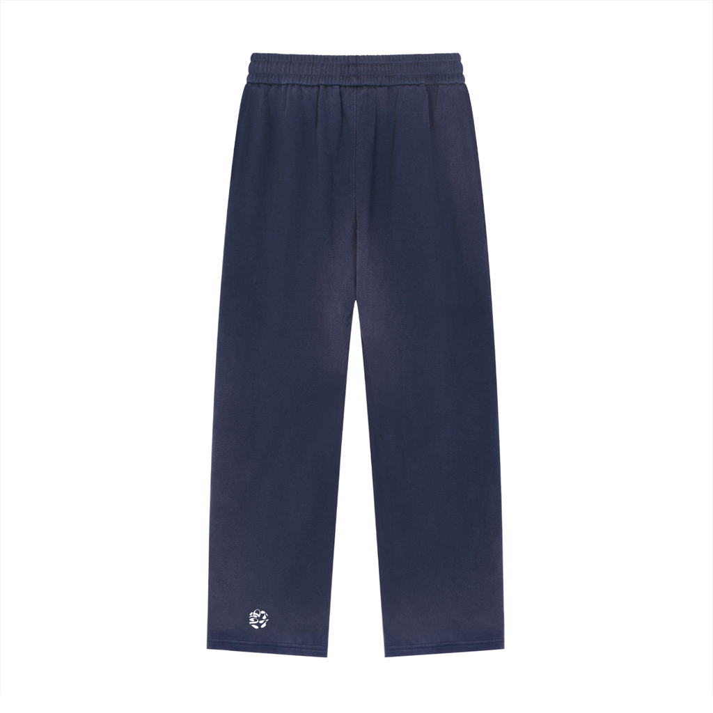Sun Fade Raw Edge Straight-Leg Sweatpants